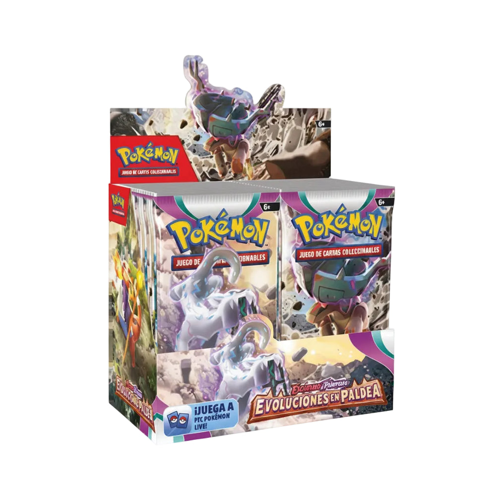 Caja de Sobres Pokémon Evoluciones en Paldea Booster Box en español nueva y sellada