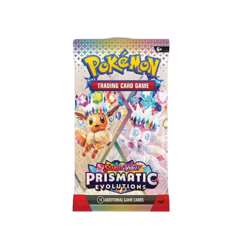 Sobre Pokémon Prismatic Evolutions Booster Pack en inglés nuevo y sellado