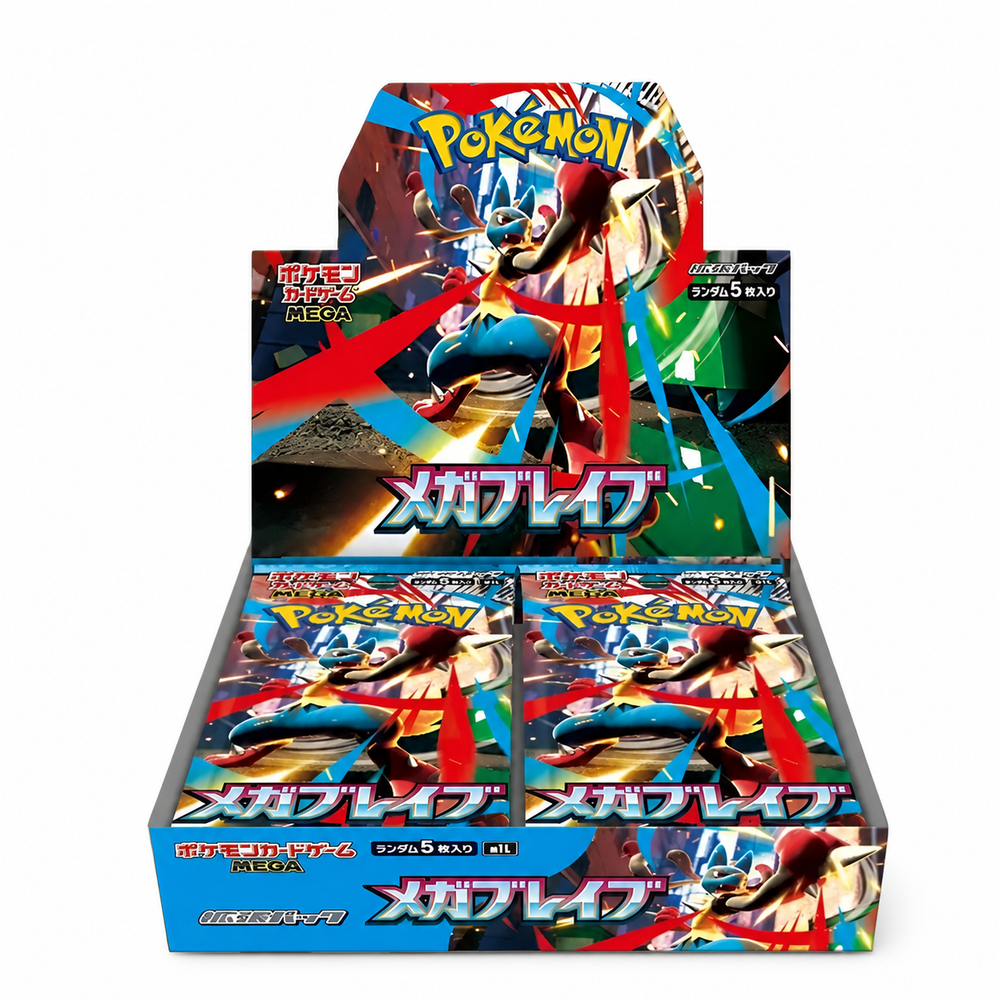 Caja de Sobres Pokémon Mega Brave Booster Box en japonés nueva y sellada