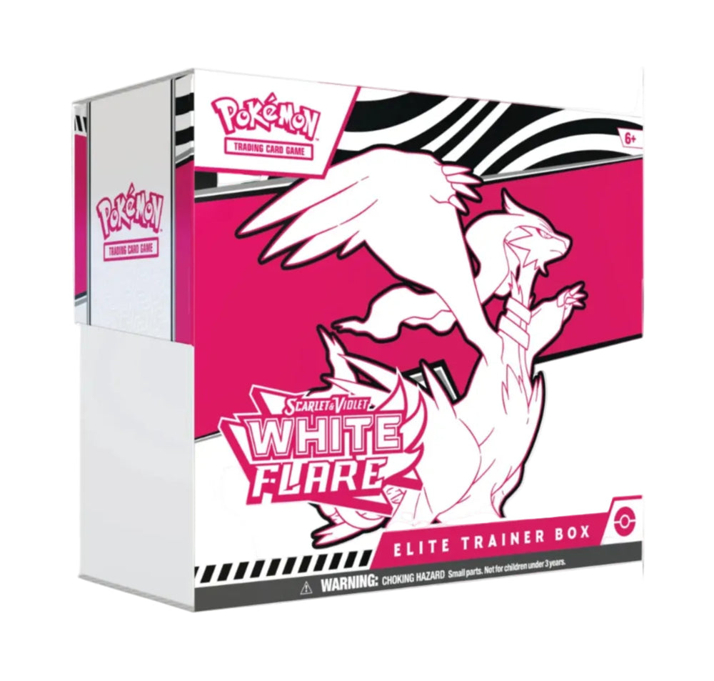 Caja de Entrenador Élite Pokémon Llama Blanca White Flare ETB nueva y sellada