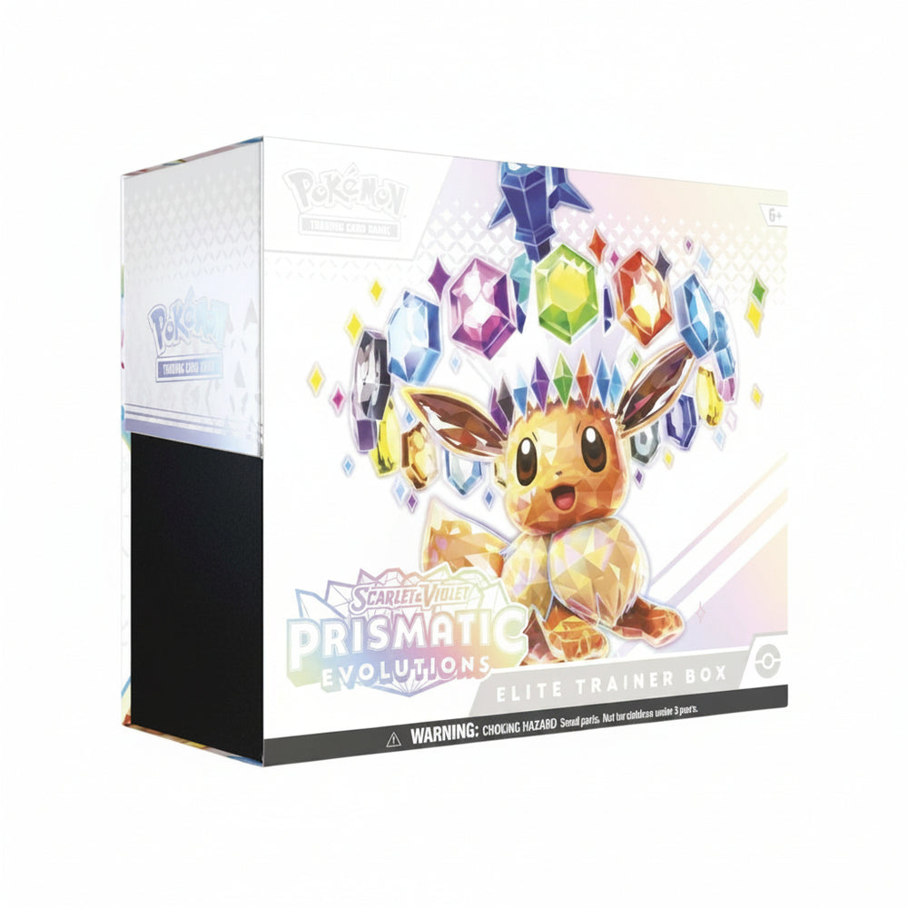 Caja Élite de Entrenador ETB Pokémon Prismatic Evolutions en inglés nueva y sellada