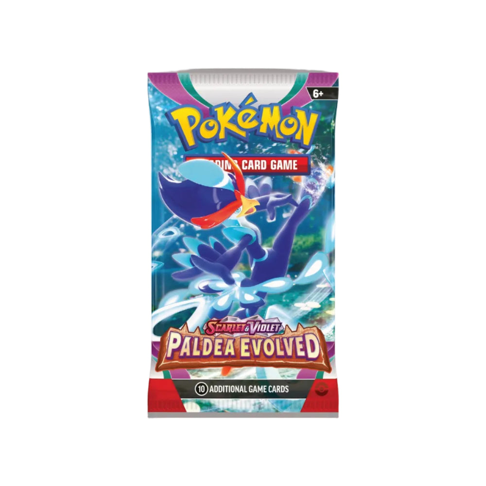 Sobre Pokémon Evoluciones en Paldea Booster Pack en inglés nuevo y sellado