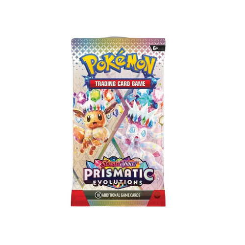 Sobre Pokémon Prismatic Evolutions Booster Pack en inglés nuevo y sellado