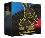 Caja de Entrenador Élite Pokémon Cenit Supremo Crown Zenith ETB con Lucario V-ASTRO