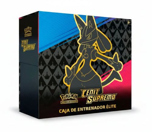 Caja de Entrenador Élite Pokémon Cenit Supremo Crown Zenith ETB con Lucario V-ASTRO