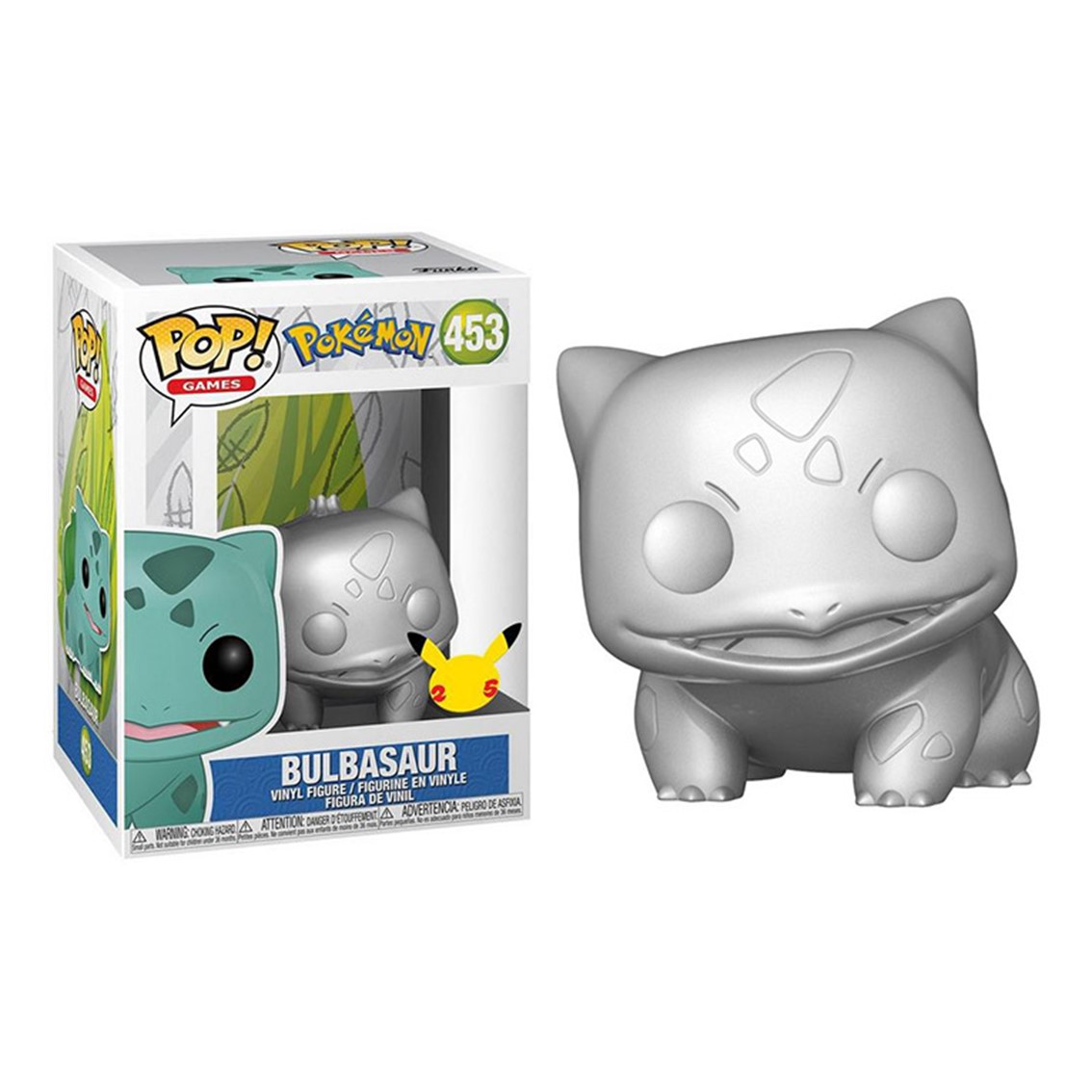 Funko Pop! Bulbasaur en color gris con caja - Figura Pokémon coleccionable